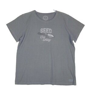 Life is Good Gray Seed The Way Tshirt Tee XXL Classic Fit Womens Gardening